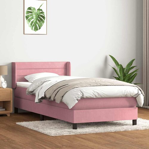 Box spring krevet s madracem ružičasti 80 x 220 cm bar&scaron;unasti Cijene