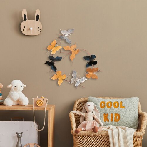 Wallity Zidna dekoracija Butterflies-2, 80x80x4 cm, Šarena Cene