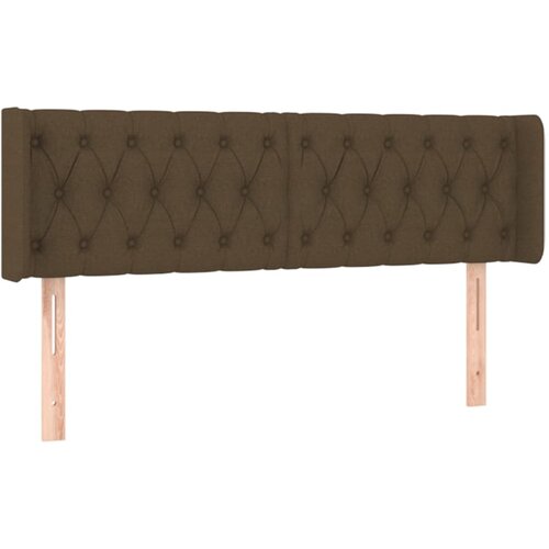 Maison Chic vzglavna omarica - nočna omarica - posteljna omarica z ušesi temno rjavo 163x16x78/88 cm blago, (21711567) Cene