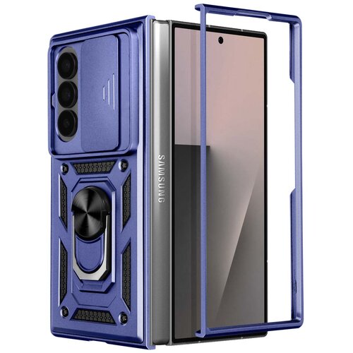 AVIZAR Ohišje za Samsung Galaxy Z Fold 7 z držalom za prstan in pokrovom kamere, Modra noč, (5000014200) Cene