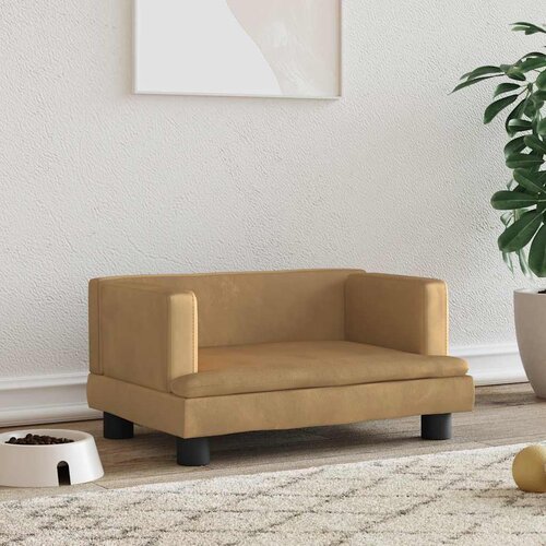 Krevet za pse smeđi 60 x 40 x 30 cm baršunasti Cene