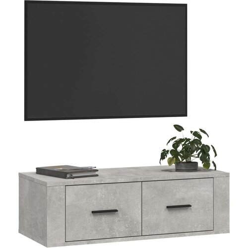 VidaXL Viseći TV ormarić siva boja betona 80x36x25cm konstruirano drvo Slike