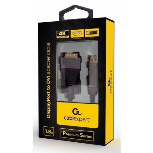 Gembird Kabel DisplayPort na DVI 4K 1.8m, (20443521) Slike