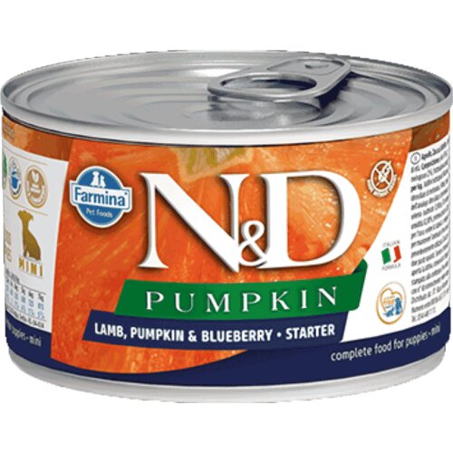 N&d Pumpkin konzerva za pse Mini Adult, Bundeva i Jagnjetina, 140 g Slike