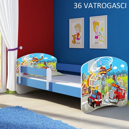  Otro&scaron;ka postelja ACMA z motivom, stranska modra 140x70 cm 36 Gasilci Cene