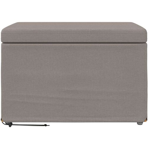  Stolica Sivo-smeđa 61 x 41 x 40 cm Tkanina i konstruirano drvo - Sivo-smeđa 60 cm tkanina Slike