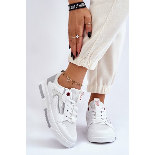 Kesi Women's Cross Jeans Low Sneakers LL2R4011C White Slike