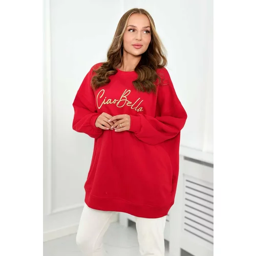 Kesi Insulated sweatshirt with red Ciao Bella lettering