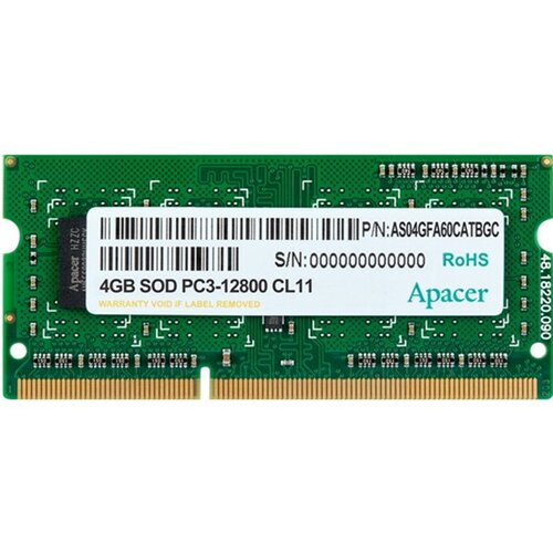 Apacer DDR3 SO-DIMM 4GB 1600MHZ (DV.04G2K.HAM) ram memorija Slike