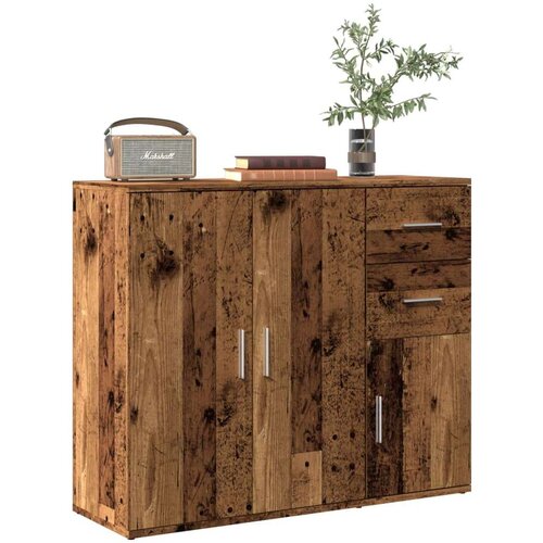 VidaXL Komoda boja staro drvo 91 x 29,5 x 75 cm od konstruiranog drva Slike