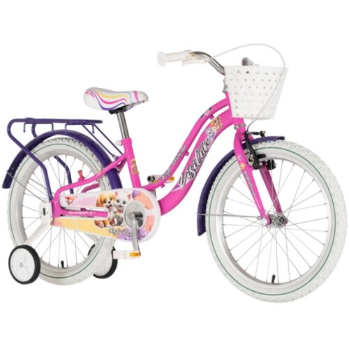 Visitor Bicikl kids best friend 20" 10" v-brake kontra 115-135cm (20") roze neon uv sjaj Cene