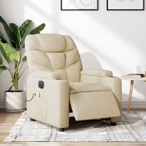  The Living Store Električni masažni stol krem blago - Električni Masažni Stol, (21447341) Slike