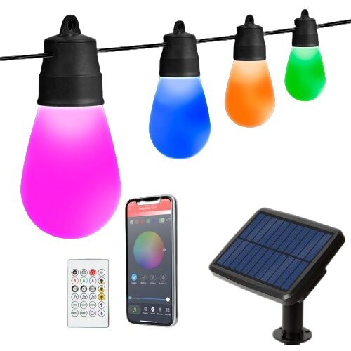 Garden of Eden zunanji solarni rgbic smart bluetooth 15 led niz 6,5m Cene