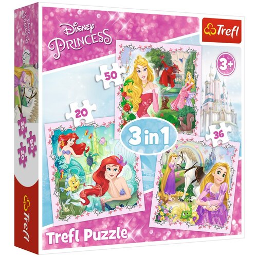 Trefl 3v1-20, 36, 50 -delna sestavljanka Disney princese Cene