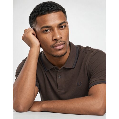 Fred Perry TWIN TIPPED SHIRT Smeđa Slike