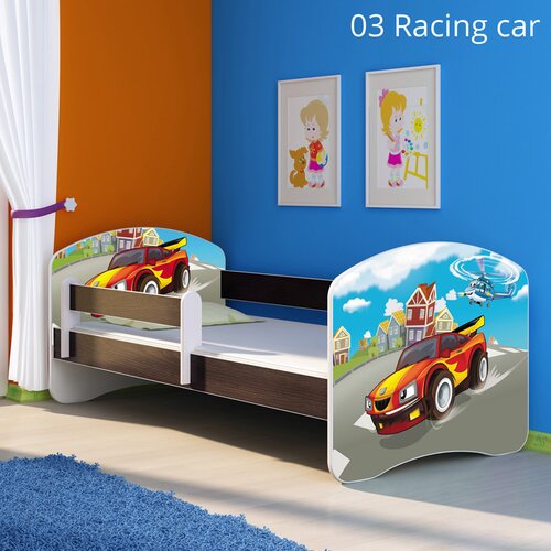  Dječji krevet ACMA s motivom, bočna wenge 160x80 cm 03-racing-car Cijene