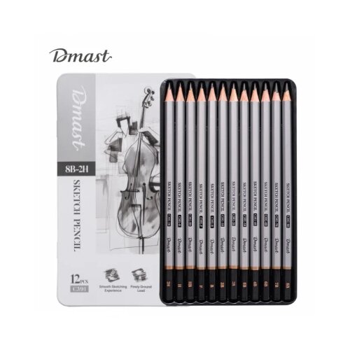  SET OLOVAKA ZA SKICIRANJE DELI U METALNOJ KUTIJI 1/12 DMAST PEBEO EC391 Cene