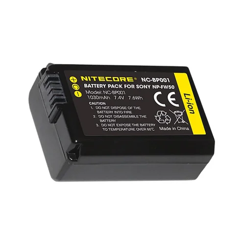 Nitecore NC-BP001 baterija (Sony NP-FW50) 1030 mAh