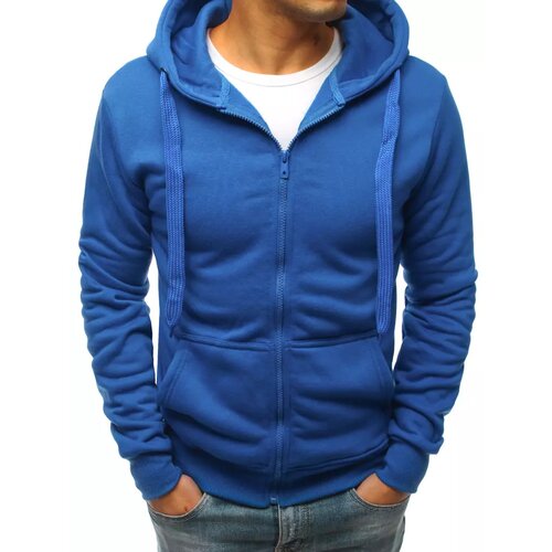 DStreet Light blue men's hoodie BX5229 Slike