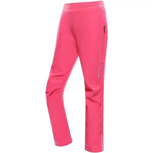 Alpine pro Kids softshell pants SMOOTO neon knockout pink