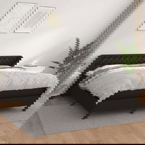  Box spring postelja z vzmetnico črn 140x200 cm umetno usnje, (20724261) Slike