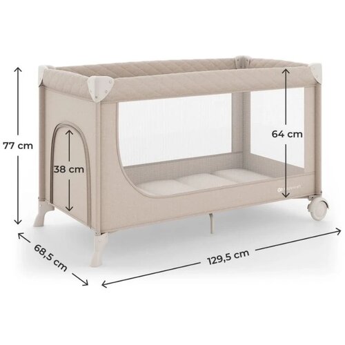 Kinderkraft prenosivi krevetac Leody Up Beige 2 Niova Slike