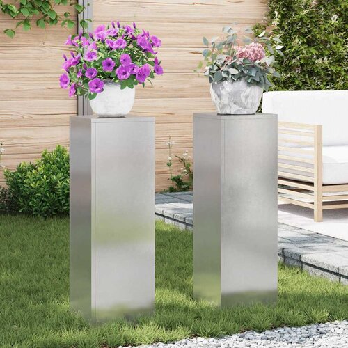  Stalak za biljke 2 pcs Srebrno 24 x 24 x 75 cm Nehrđajući čelik Cijene