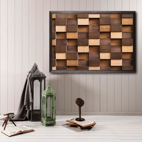 Wallity Drvena uokvirena slika, Light and Dark XL Slike