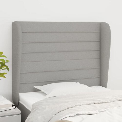  Uzglavlje s u&scaron;ima svjetlosivo 103x23x118/128 cm od tkanine Cijene