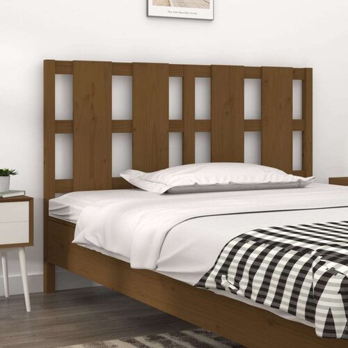  Uzglavlje za krevet boja meda 140 5x4x100 cm masivna borovina Slike