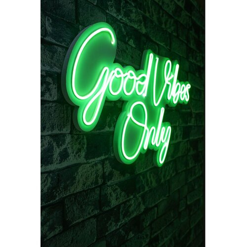 Wallity Zidna LED dekoracija Good Vibes Only 2, IP67, 375 cm, 12V, Zelena Cene