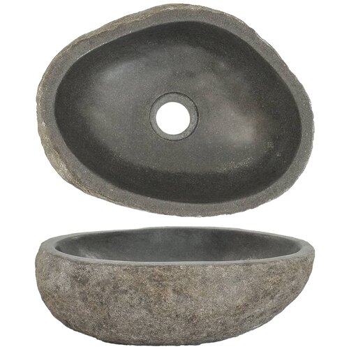 Maison Chic Umivalnik - Kopalna umivalnik - Lavabo iz rečnega kamna ovalen (29-38)x(24-31) cm, (21669683) Cene