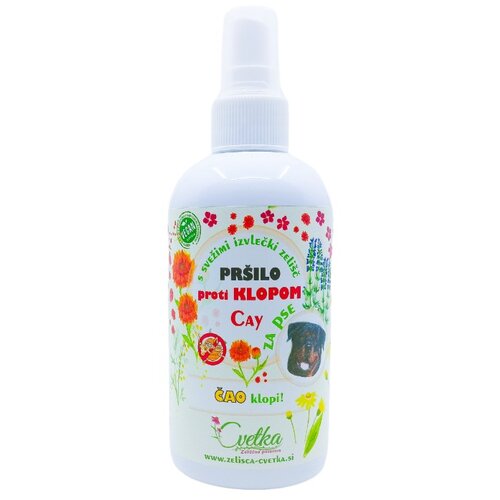 Cvetka Zeli&amp;scaron;čno pr&amp;scaron;ilo proti klopom za pse CAY (250 ml) Slike
