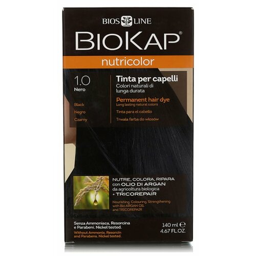 Biokap farba za kosu Nutricolor 1.0 Black 140ml Slike