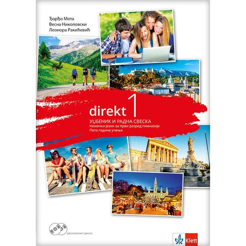 Klett Nemački jezik 1, Direkt 1, udžbenik i radna sveska + CD za prvi razred gimnazije - Autori: Vesna Nikolovski, &amp;ETH;orđo Mota i Leonora Rakićević Slike