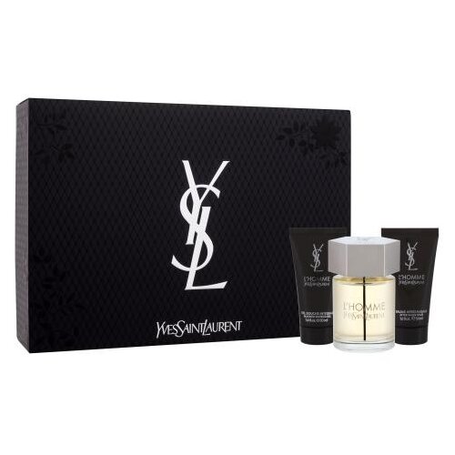 Yves Saint Laurent L&amp;#039;Homme set: EDT 100 ml + balzam po britju 50 ml + gel za prhanje 50 ml za mo&amp;scaron;ke Slike