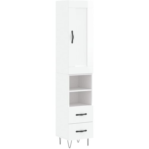 Maison Chic Visoka omara - Komoda - Predalnik visok sijaj bela 34,5x34x180 cm inženirski les, (21719284) Slike