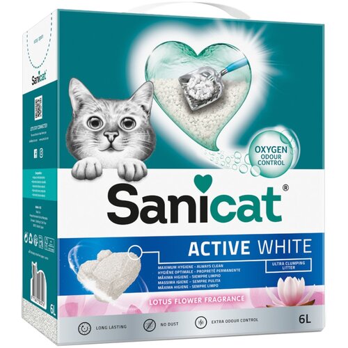 Sanicat Active White Lotus Flower pesek za mačke - 6 l Cijene