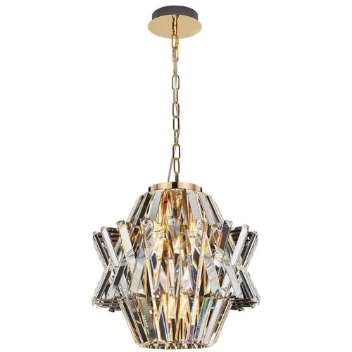 Kristalni luster CROWN na lancu, 4xE14/40W/230V, zlatni Cene