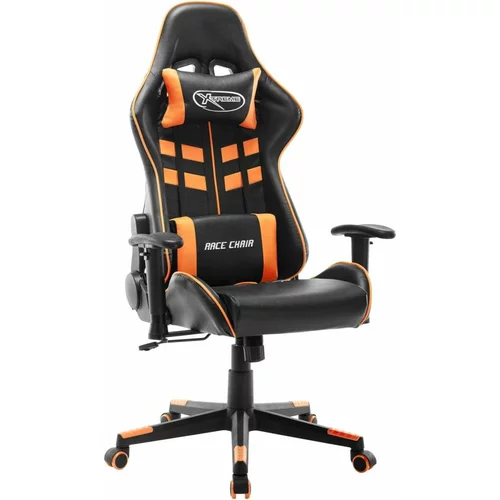  Igraća stolica od umjetne kože crno-narančasta