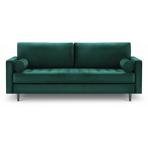 Milo Casa petrolej zelena baršunasta sofa Santo, 219 cm