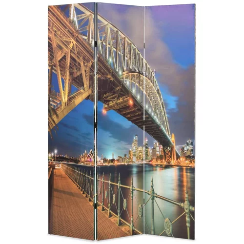 vidaXL Zložljiv paravan 120x170 cm Sydneyski pristaniški most