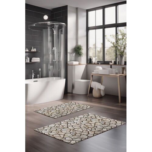  CT-5176 multicolor bathmat set (2 pieces) Cene