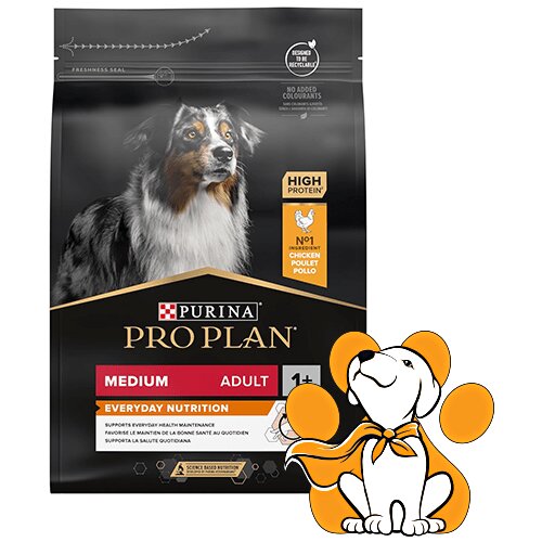 Purina Pro Plan medium Adult Everyday Nutrition 3kg, Granule Sa Piletinom Slike