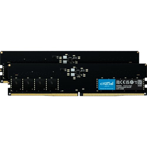Crucial 32GB Kit (2x16GB) DDR5-5600 UDIMM CL46 (16Gbit) pomnilnik - CT2K16G56C46U5 Slike