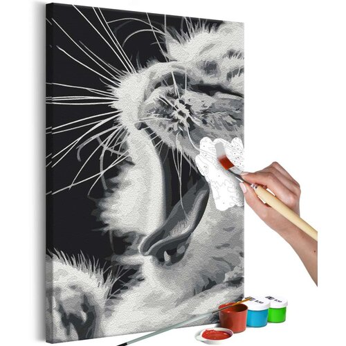  Slika za samostalno slikanje - Yawning Kitten 40x60 Cijene