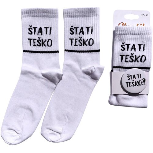 KEVA SI Ženske čarape &Scaron;ta ti tesko, Bele Cene