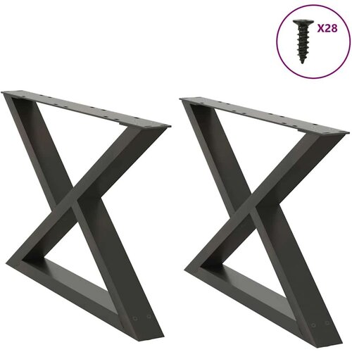  Noge za stolić 2 kom antracit 70x(42-43 3) cm čelik Slike