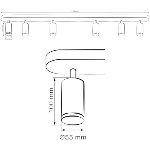  LED RGBW prigu&amp;scaron;iva kupatilska ugradna svetiljka TURYN 6xGU10/6,5W/230V IP44 crna Slike