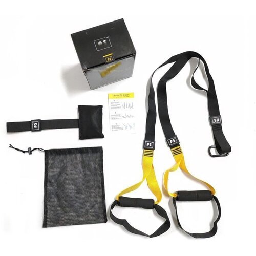 INF P3-2 Sport: Nastavljiv večfunkcijski trak za vadbo z elastično vrvjo Black+Yellow, (5000324071) Slike